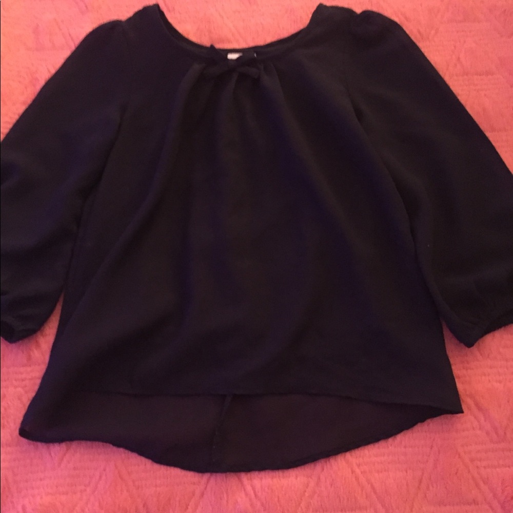 Girls Navy Blue Dressy Top